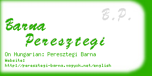 barna peresztegi business card